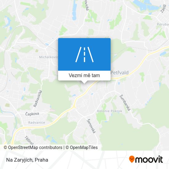 Na Zaryjích mapa