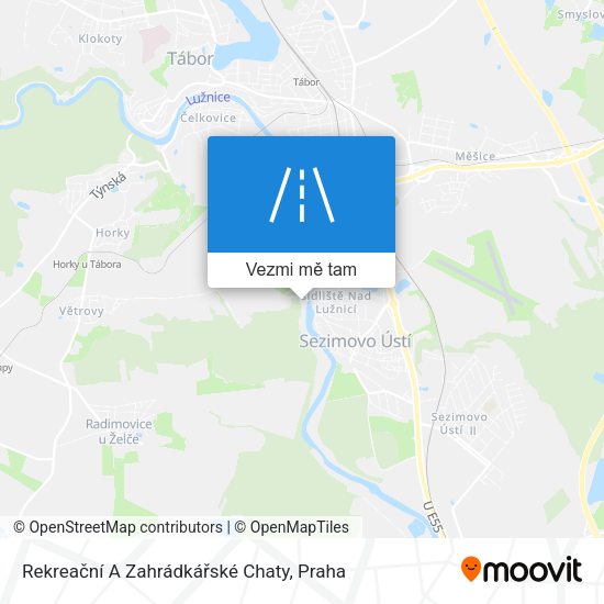 Rekreační A Zahrádkářské Chaty mapa