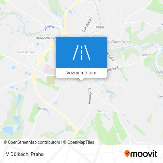 V Důlkách mapa