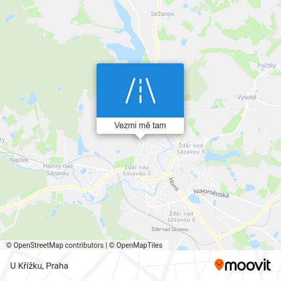 U Křížku mapa