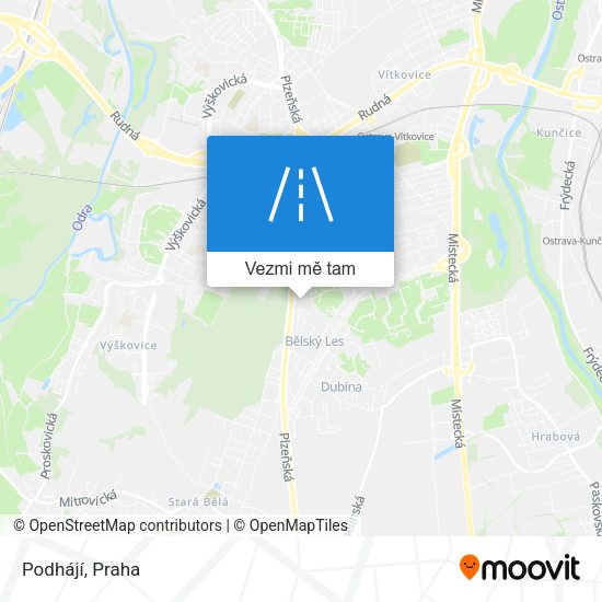 Podhájí mapa