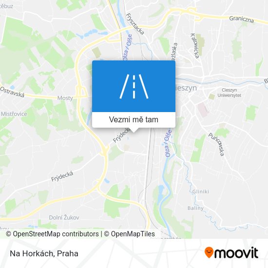 Na Horkách mapa