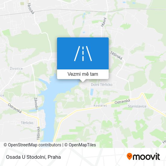 Osada U Stodolní mapa