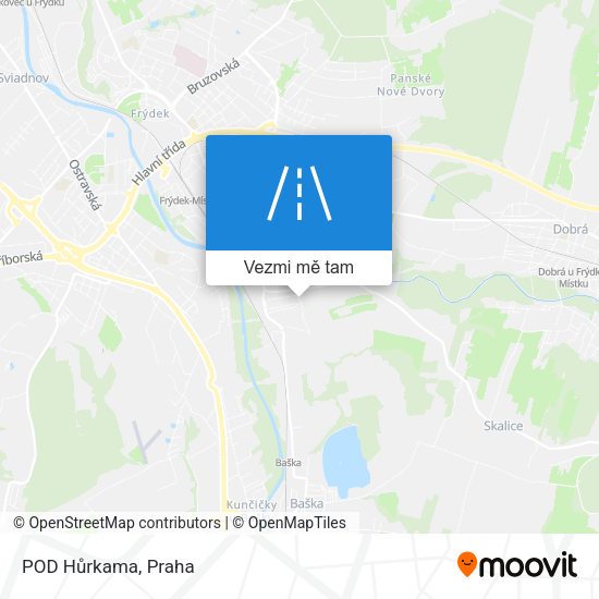 POD Hůrkama mapa
