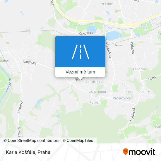 Karla Košťála mapa