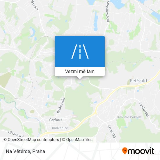 Na Větérce mapa