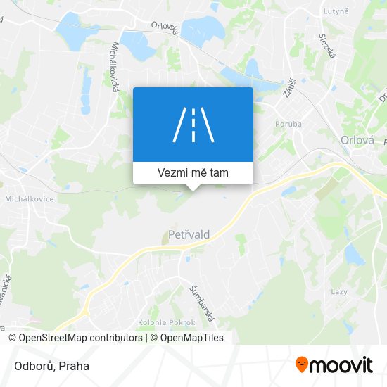 Odborů mapa