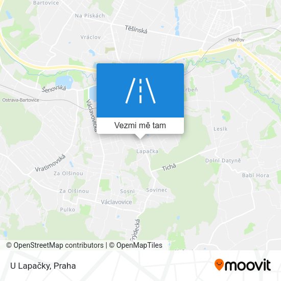 U Lapačky mapa