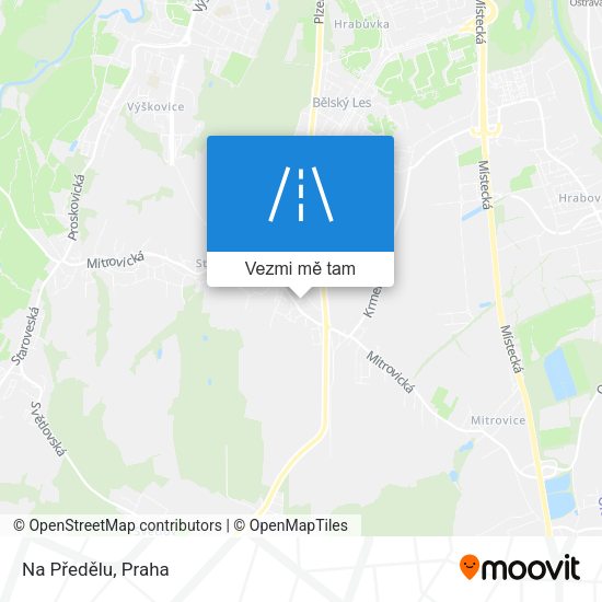 Na Předělu mapa