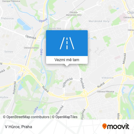 V Hůrce mapa