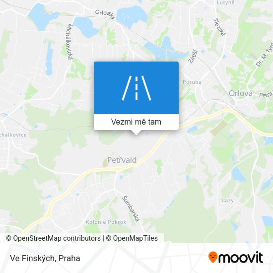 Ve Finských mapa