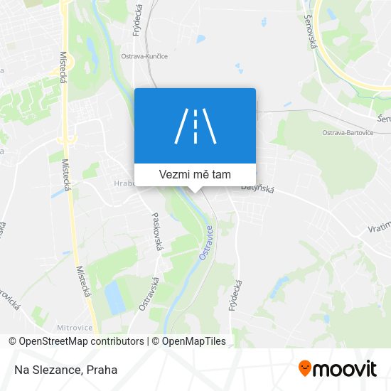 Na Slezance mapa