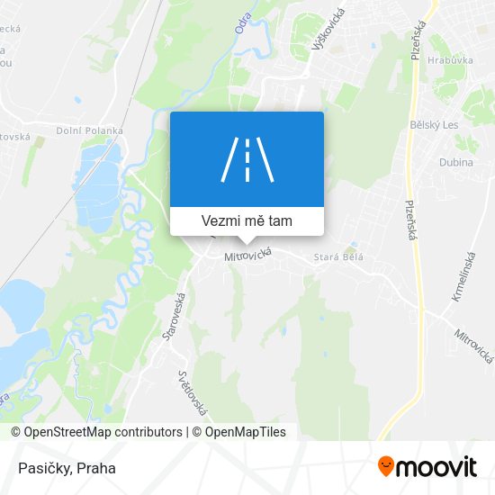 Pasičky mapa
