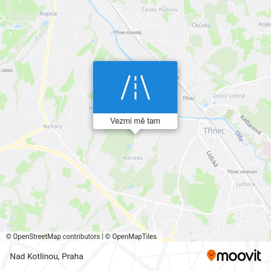 Nad Kotlinou mapa
