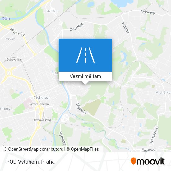 POD Výtahem mapa