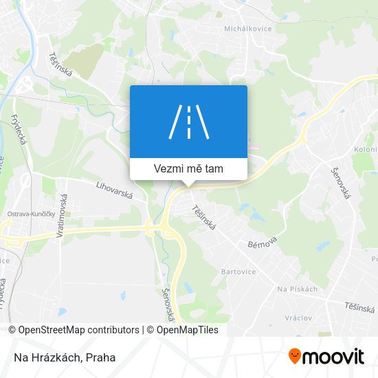 Na Hrázkách mapa