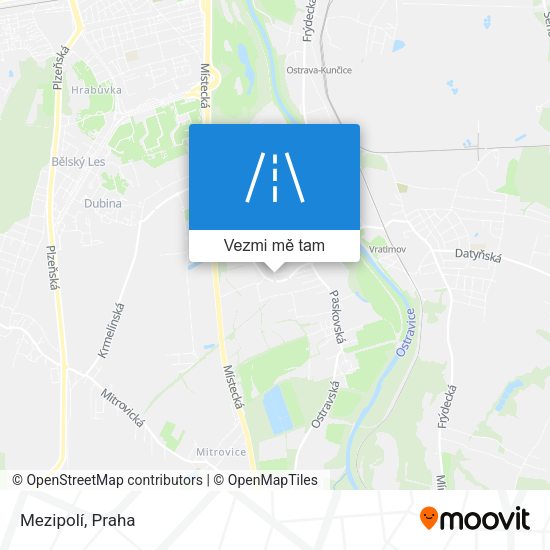 Mezipolí mapa