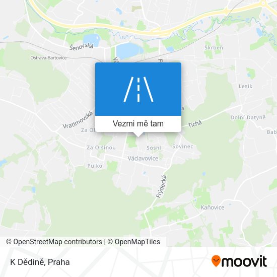 K Dědině mapa