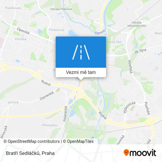 Bratří Sedláčků mapa