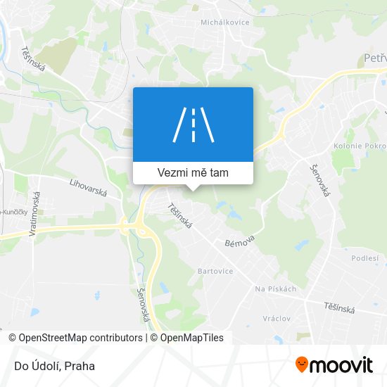 Do Údolí mapa