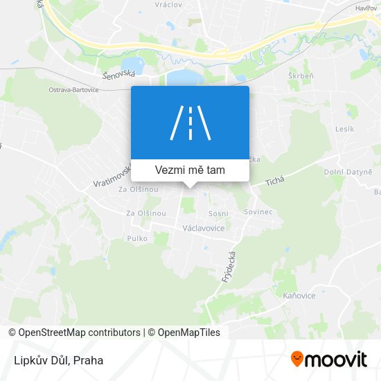 Lipkův Důl mapa