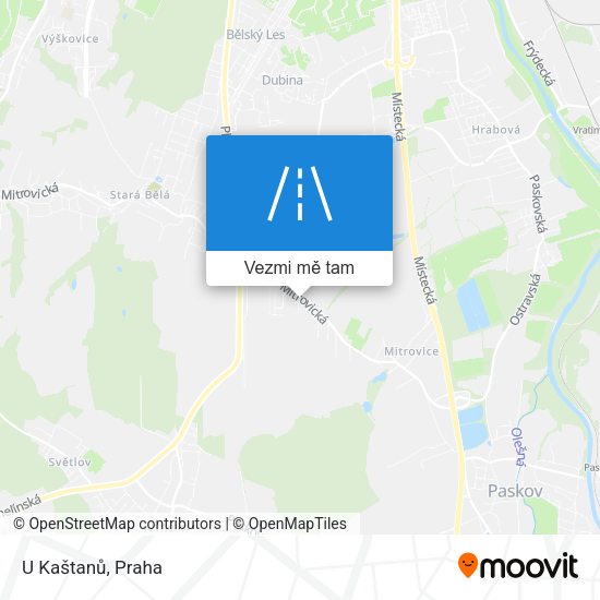 U Kaštanů mapa