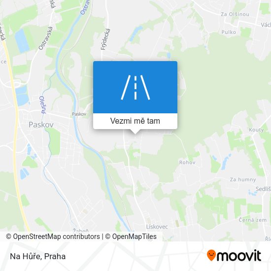Na Hůře mapa