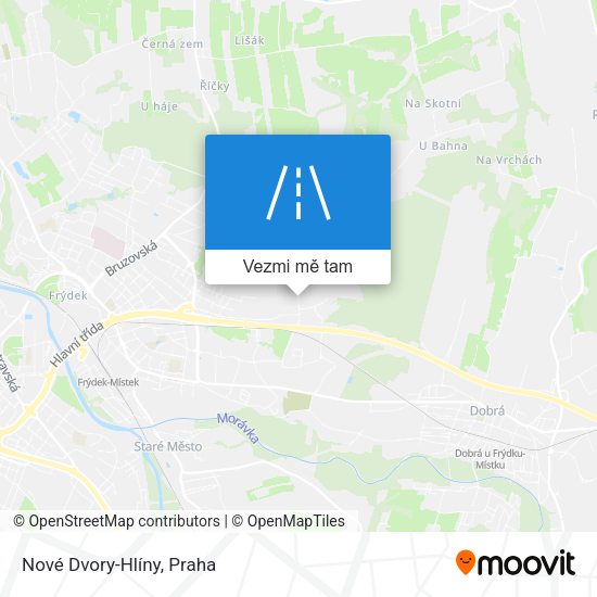 Nové Dvory-Hlíny mapa
