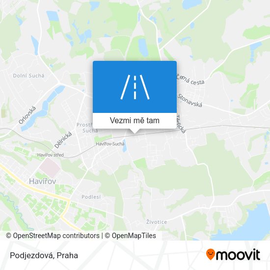 Podjezdová mapa