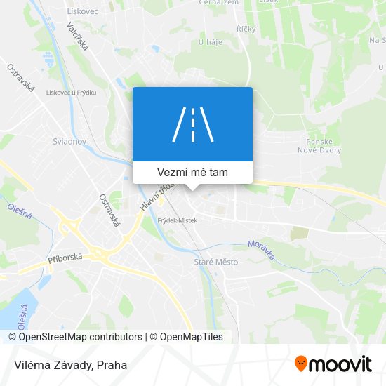 Viléma Závady mapa