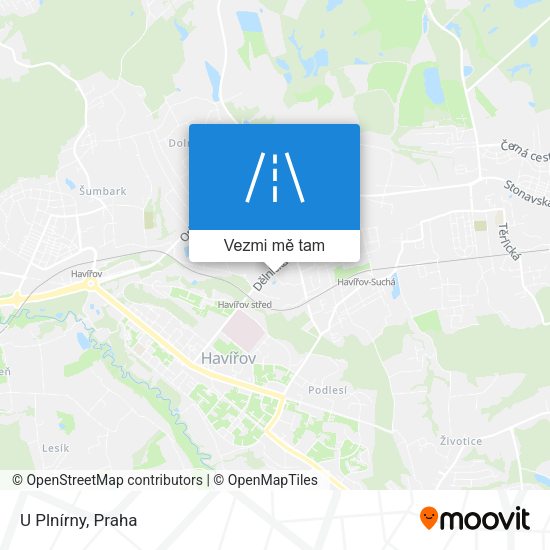 U Plnírny mapa
