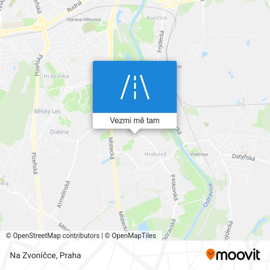 Na Zvoničce mapa