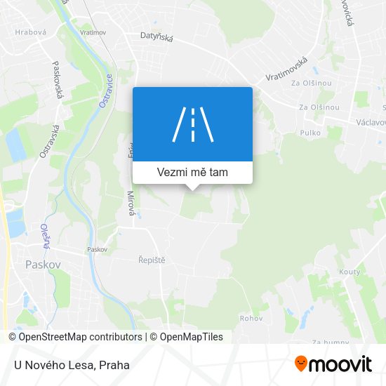 U Nového Lesa mapa