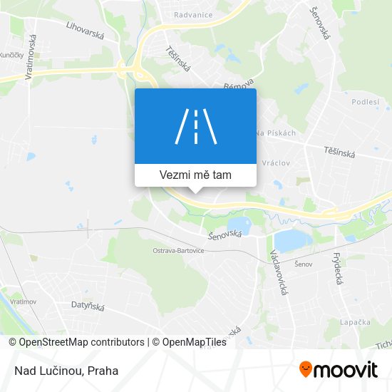Nad Lučinou mapa