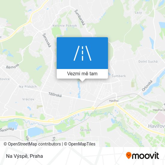 Na Výspě mapa