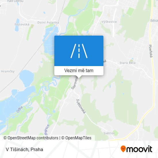 V Tišinách mapa