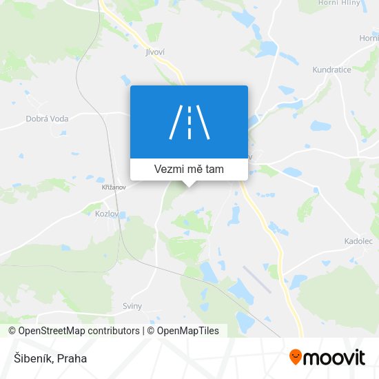 Šibeník mapa