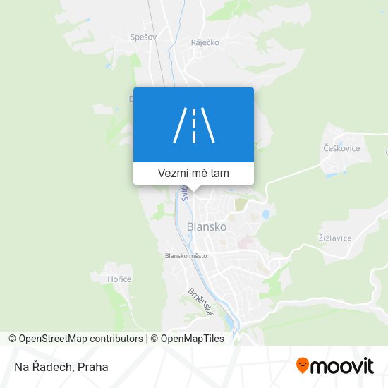 Na Řadech mapa