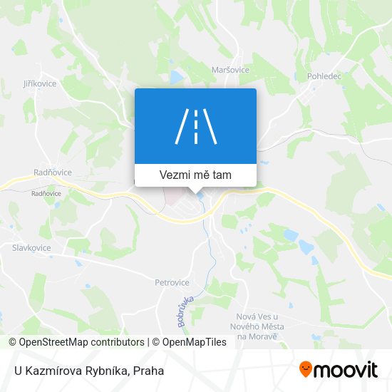 U Kazmírova Rybníka mapa