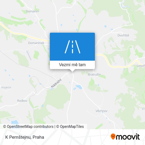 K Pernštejnu mapa