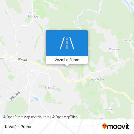 K Valše mapa