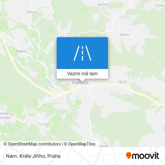 Nám. Krále Jiřího mapa