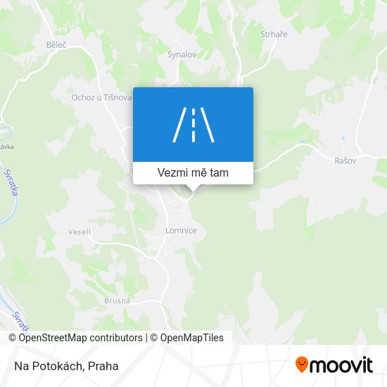 Na Potokách mapa