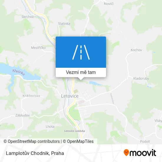 Lamplotův Chodnik mapa