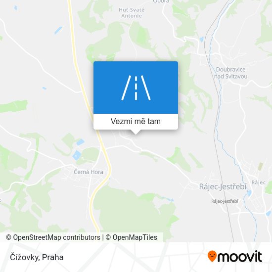 Čížovky mapa