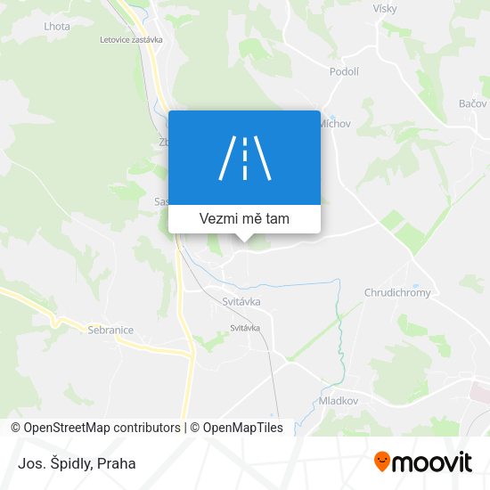 Jos. Špidly mapa