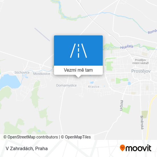 V Zahradách mapa