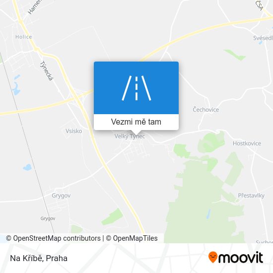 Na Kříbě mapa