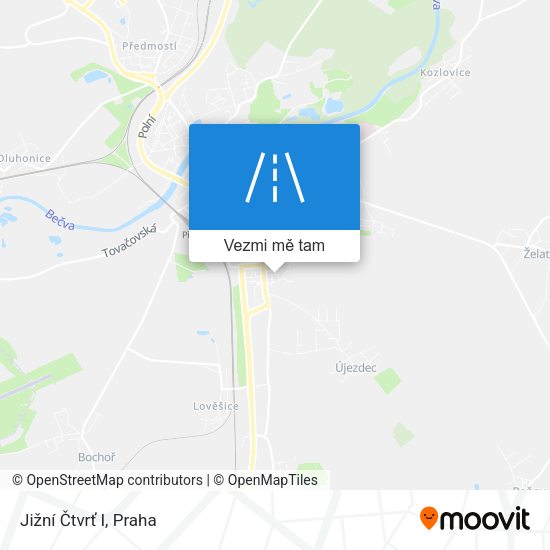 Jižní Čtvrť I mapa