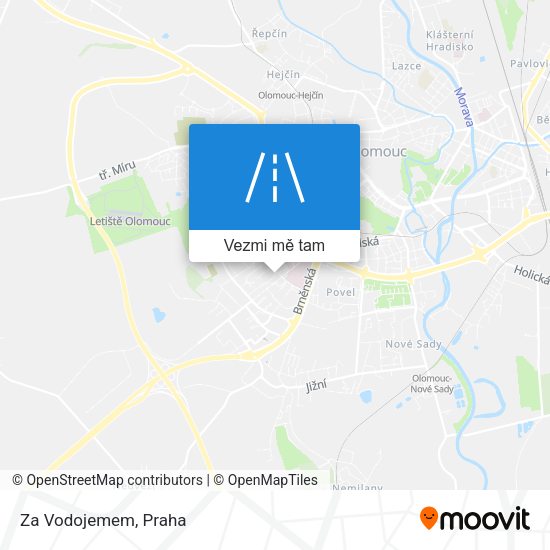 Za Vodojemem mapa